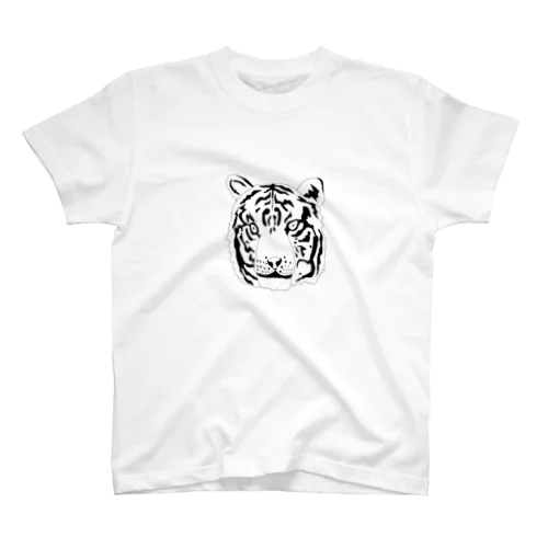 白黒のカッコいい虎 Regular Fit T-Shirt