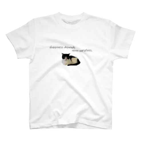 哲学猫　ハチワレ　保護猫　でいご Regular Fit T-Shirt