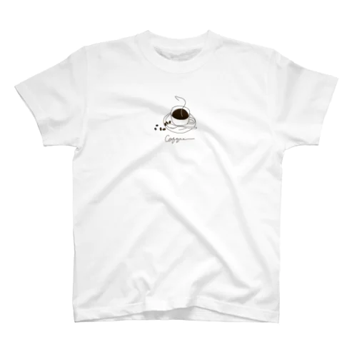 線画コーヒーTシャツ Regular Fit T-Shirt