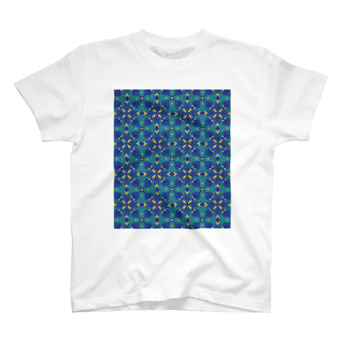 Tako tile_blue Regular Fit T-Shirt