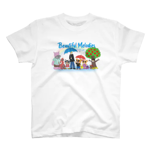 "No Rain No Rainbow"イラストT-shirts スタンダードTシャツ