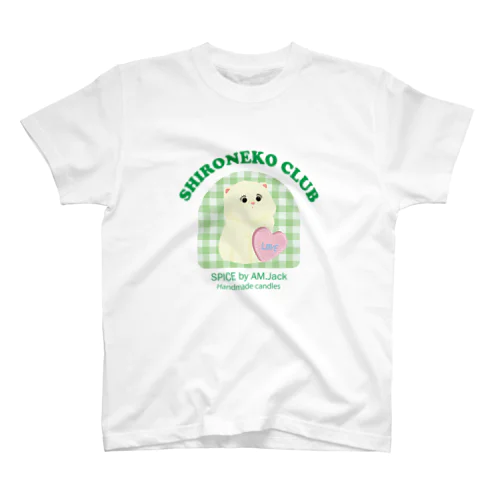 しろねこくらぶ／GREEN スタンダードTシャツ