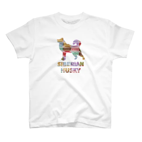 シベリアン ハスキー　マカロン Regular Fit T-Shirt