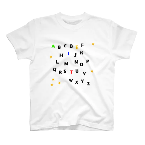 指さしABCTシャツ(モノクロ) スタンダードTシャツ