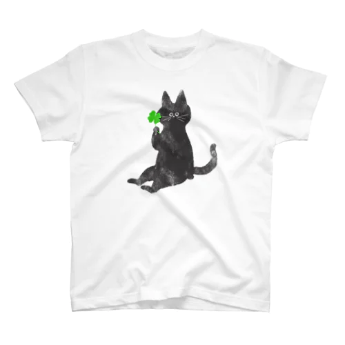 四葉のクローバーとねこ🍀 スタンダードTシャツ