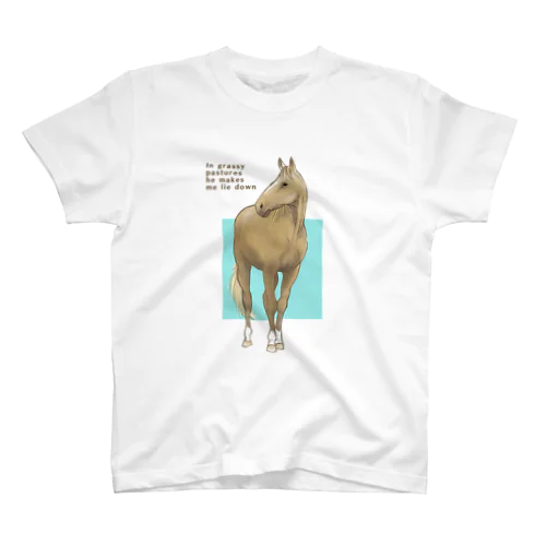 Relax Horseーリラックス　水色 スタンダードTシャツ