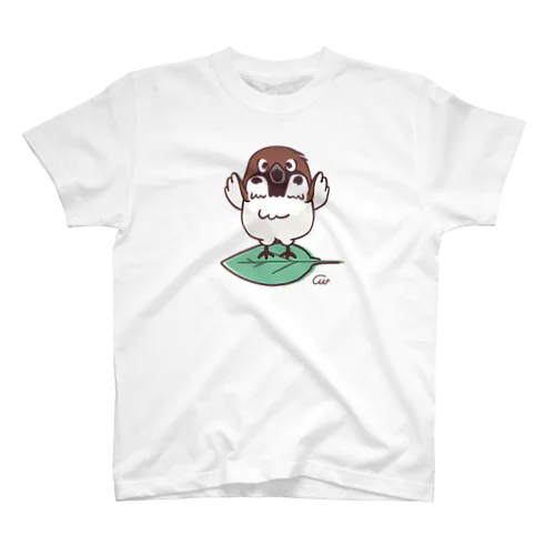 L*スズメがちゅん　体操ちゅん_02 Regular Fit T-Shirt