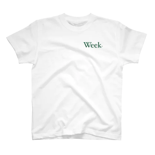 Week ワンポイント（グリーン） Regular Fit T-Shirt