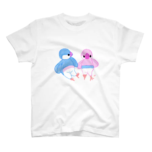 文鳥のぬいぐるみ Regular Fit T-Shirt