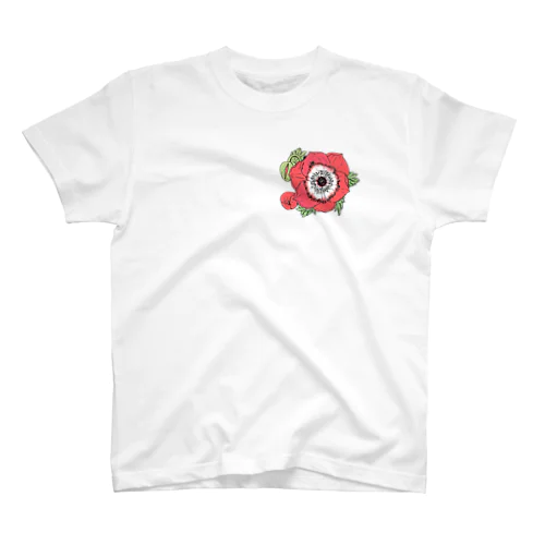 赤い芥子の花 Regular Fit T-Shirt