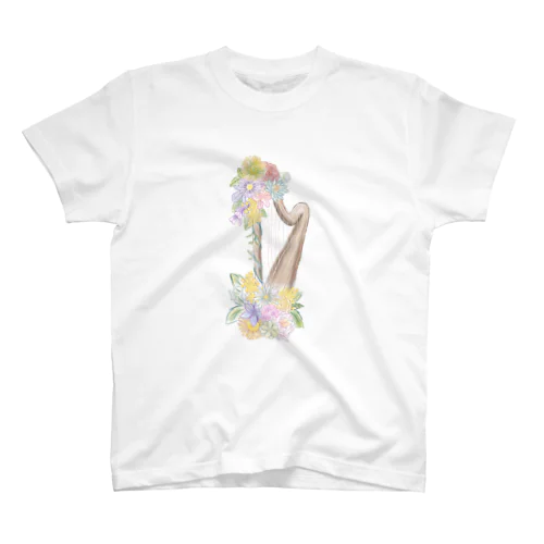 お花いっぱいハープ Regular Fit T-Shirt