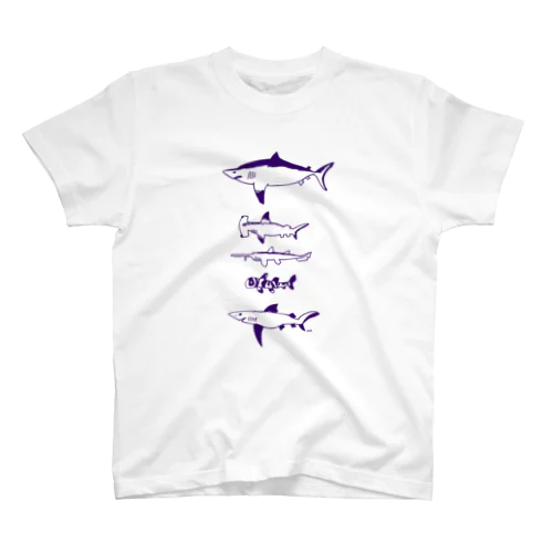 いろんなサメ(パープル) スタンダードTシャツ