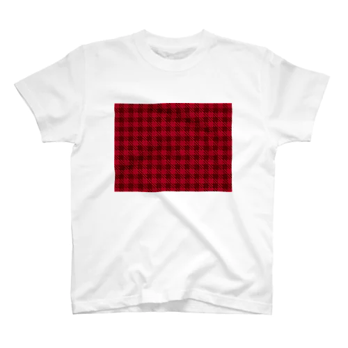 チェック　赤2 スタンダードTシャツ