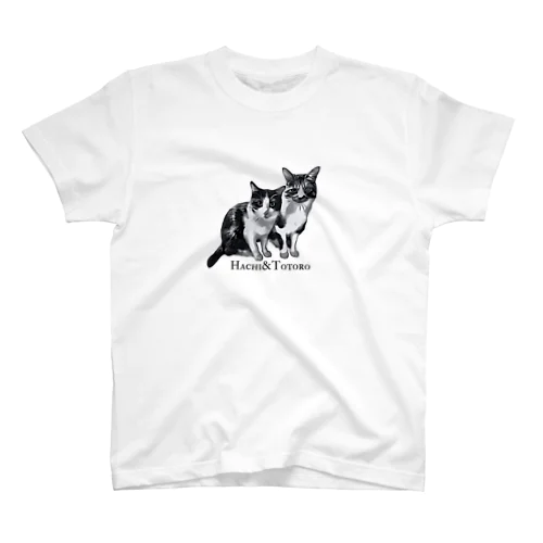 猫&猫（Hachi&Totoro） スタンダードTシャツ