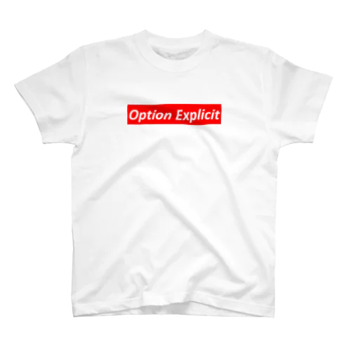 Option Explicit（赤） Regular Fit T-Shirt