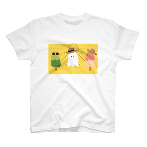 夏に一緒に過ごしたいアイスとオバケ Regular Fit T-Shirt