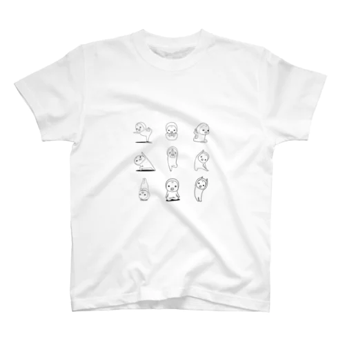 めめたんヨガポーズ（モノクロ） Regular Fit T-Shirt