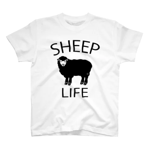 黒い羊・ひつじ・黒ひつじ・グッズ・デザイン・動物・アニマル・黒羊・イラスト・Black sheep・Tシャツ・トートバック・アイテム・羊・未・オリジナル作品(C)  スタンダードTシャツ