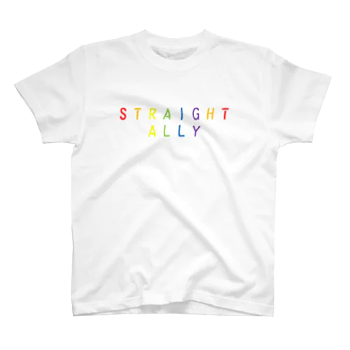 Straight Ally Color Font Regular Fit T-Shirt