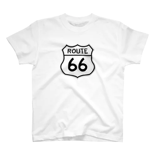 U.S. Route 66  ルート66　ブラック Regular Fit T-Shirt
