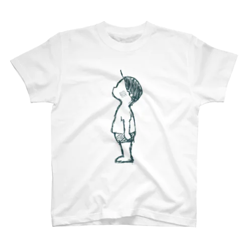 どうせ、僕なんか。キャップの男の子 スタンダードTシャツ