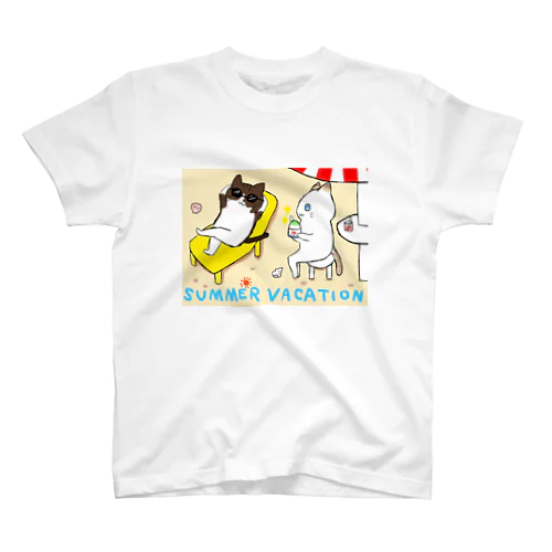 猫のサマバケ Regular Fit T-Shirt