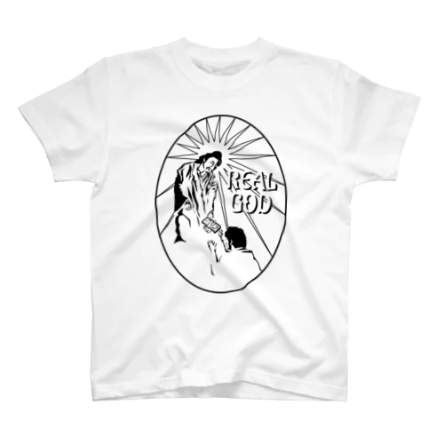 REALGOD1h.t.(黒文字) Regular Fit T-Shirt