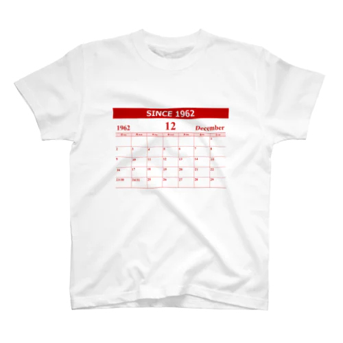 1962年12月生まれ(昭和37年)　生年月カレンダー 還暦祝い  Regular Fit T-Shirt