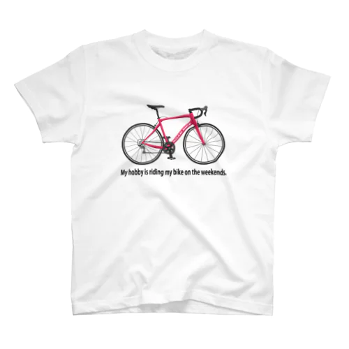 趣味は週末のロードバイク赤 Regular Fit T-Shirt