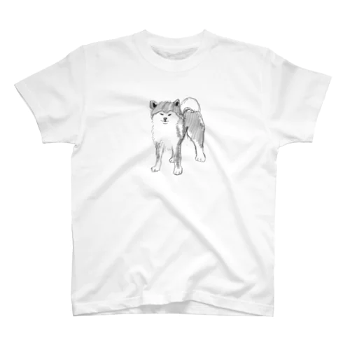 鉛筆秋田犬 Regular Fit T-Shirt