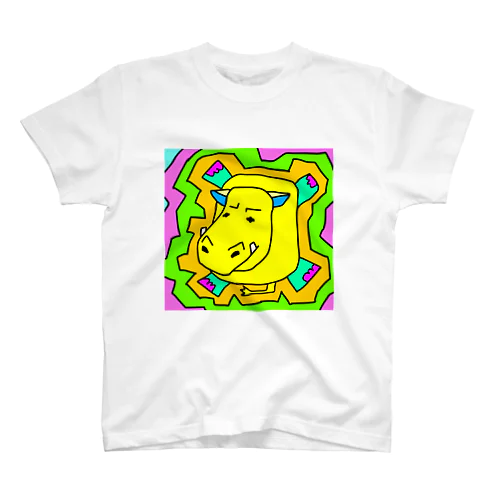 黄色いカバ（きいろいカバ）Feather Stick【フェザースティック】 Regular Fit T-Shirt