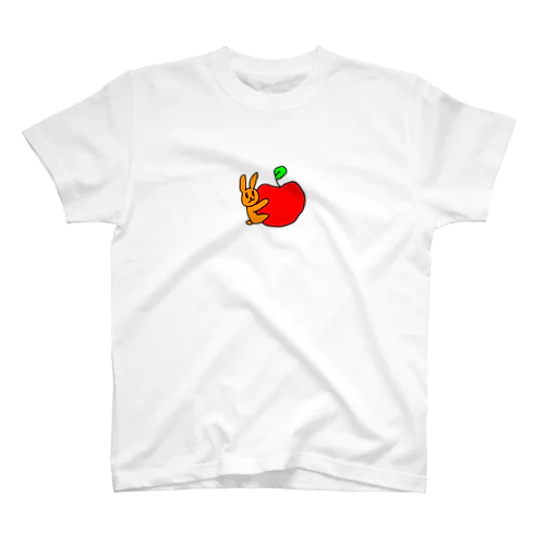 りんごぎゅーっとうさぎ Regular Fit T-Shirt