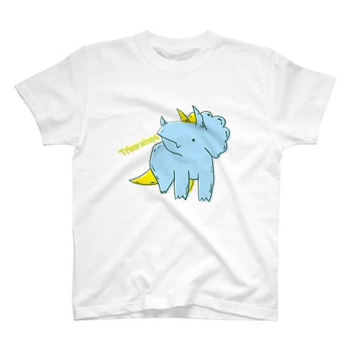 トリケラトプス好きのトリケラちゃんpopカラー Regular Fit T-Shirt
