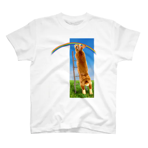 虹とうさぎ-うさぎのうみ Regular Fit T-Shirt