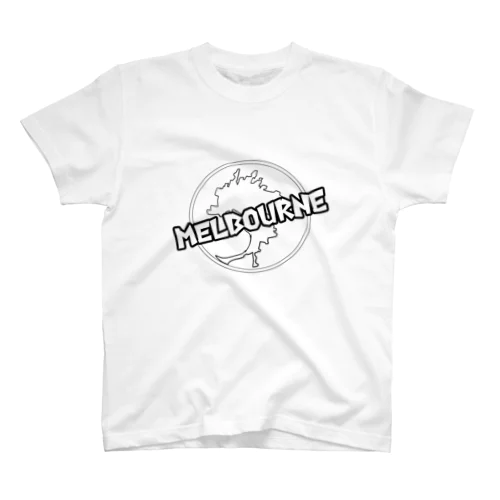 モノクロリアルメルボルン(英字) スタンダードTシャツ