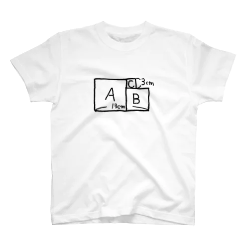 A、B、Cが正方形のとき、Aの一辺の長さを求めよ。(配点5点) スタンダードTシャツ