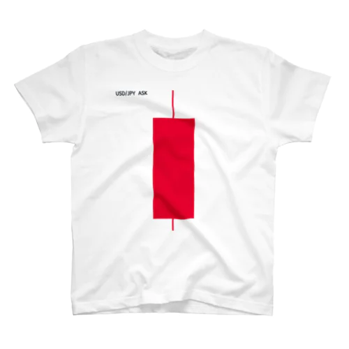 ロウソク足･陽線 Regular Fit T-Shirt