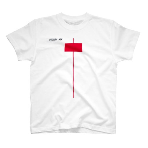 ロウソク足･陽線2 Regular Fit T-Shirt