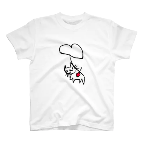 ハートふうせんねこ Regular Fit T-Shirt