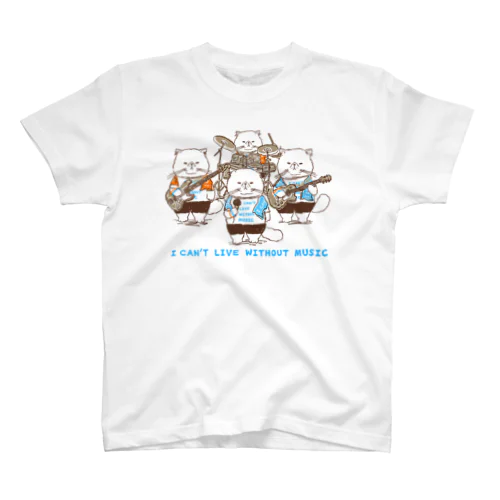 それでは聴いてください「I CAN'T LIVE WITHOUT MUSIC」 Regular Fit T-Shirt