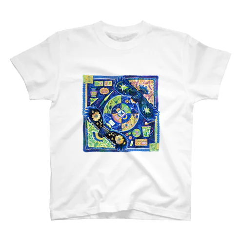 Happiness pattern blue スタンダードTシャツ