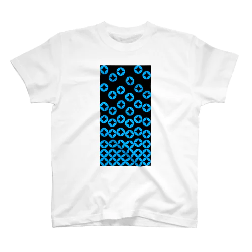 七宝繋ぎ_LightBlue Regular Fit T-Shirt