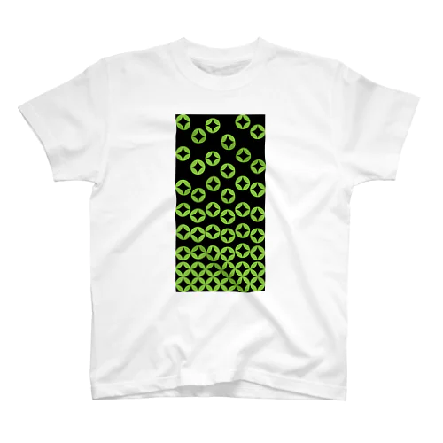 七宝繋ぎ_LightGreen Regular Fit T-Shirt