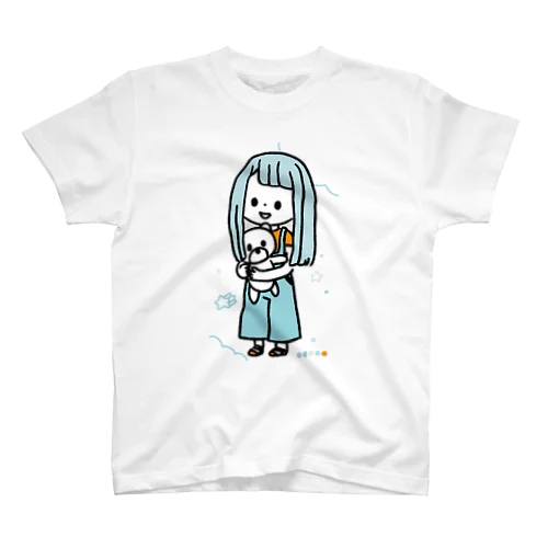 星空と女の子 スタンダードTシャツ