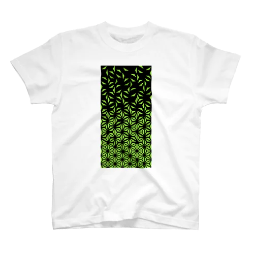 麻の葉_LightGreen Regular Fit T-Shirt