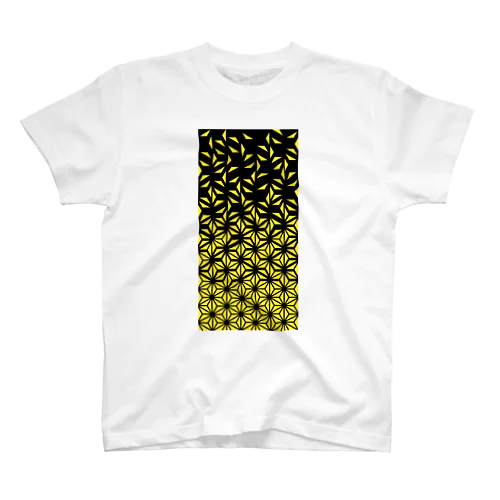 麻の葉_Yellow Regular Fit T-Shirt