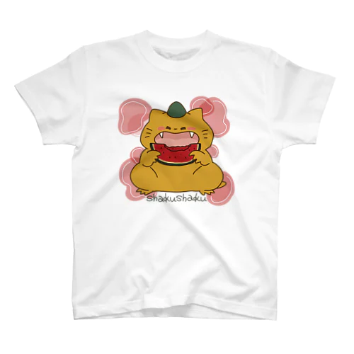 ねことかいじゅう　スイカを食べる時用 Regular Fit T-Shirt