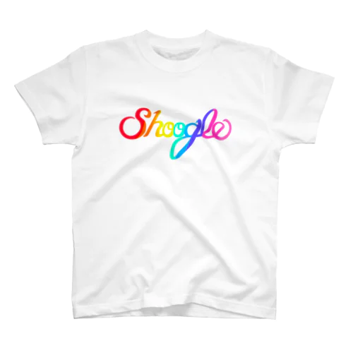 Shoogle(シューグル・週グル・週刊少年グルメ)ロゴ レインボー スタンダードTシャツ