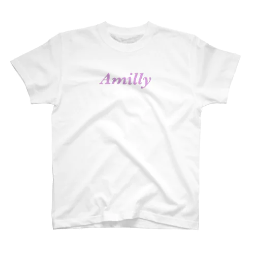 Amilly PinkロゴTシャツ Regular Fit T-Shirt