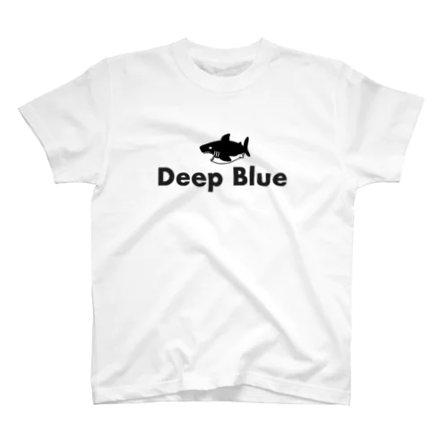 Deep Blue ホホジロザメ Regular Fit T-Shirt